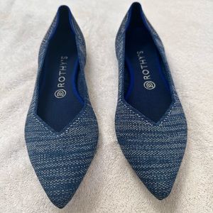 Rothy’s 9.5 indigo heather “The Point” flat